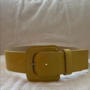 Via Spiga yellow snake skin belt